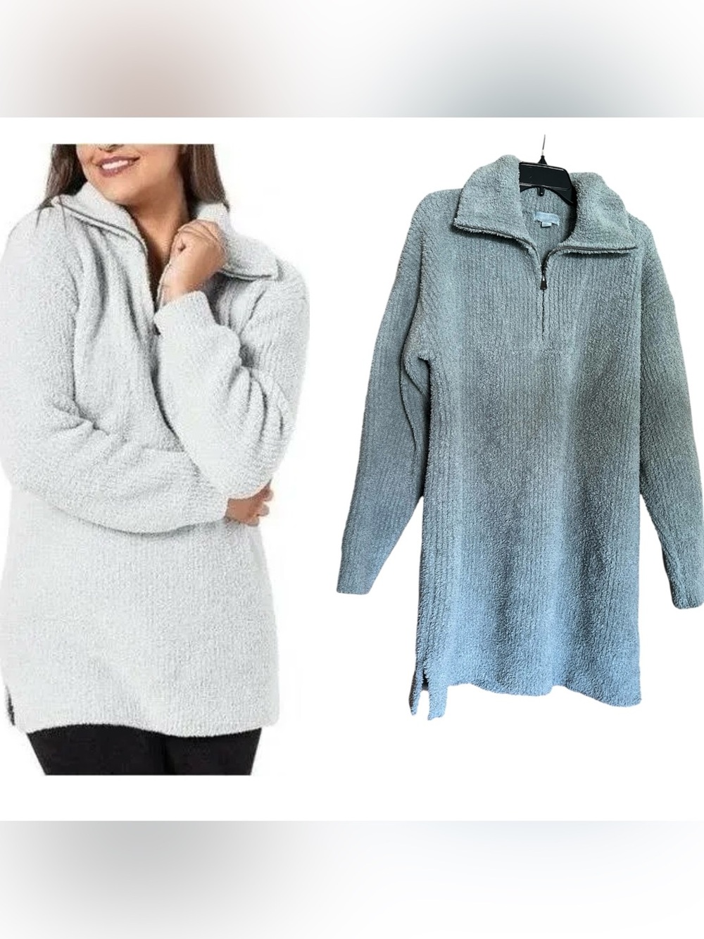 Barefoot Dreams Cozy Half-Zip Sherpa Pullover Sweater